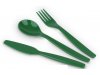 Komplet sztućców - ciemno zielone